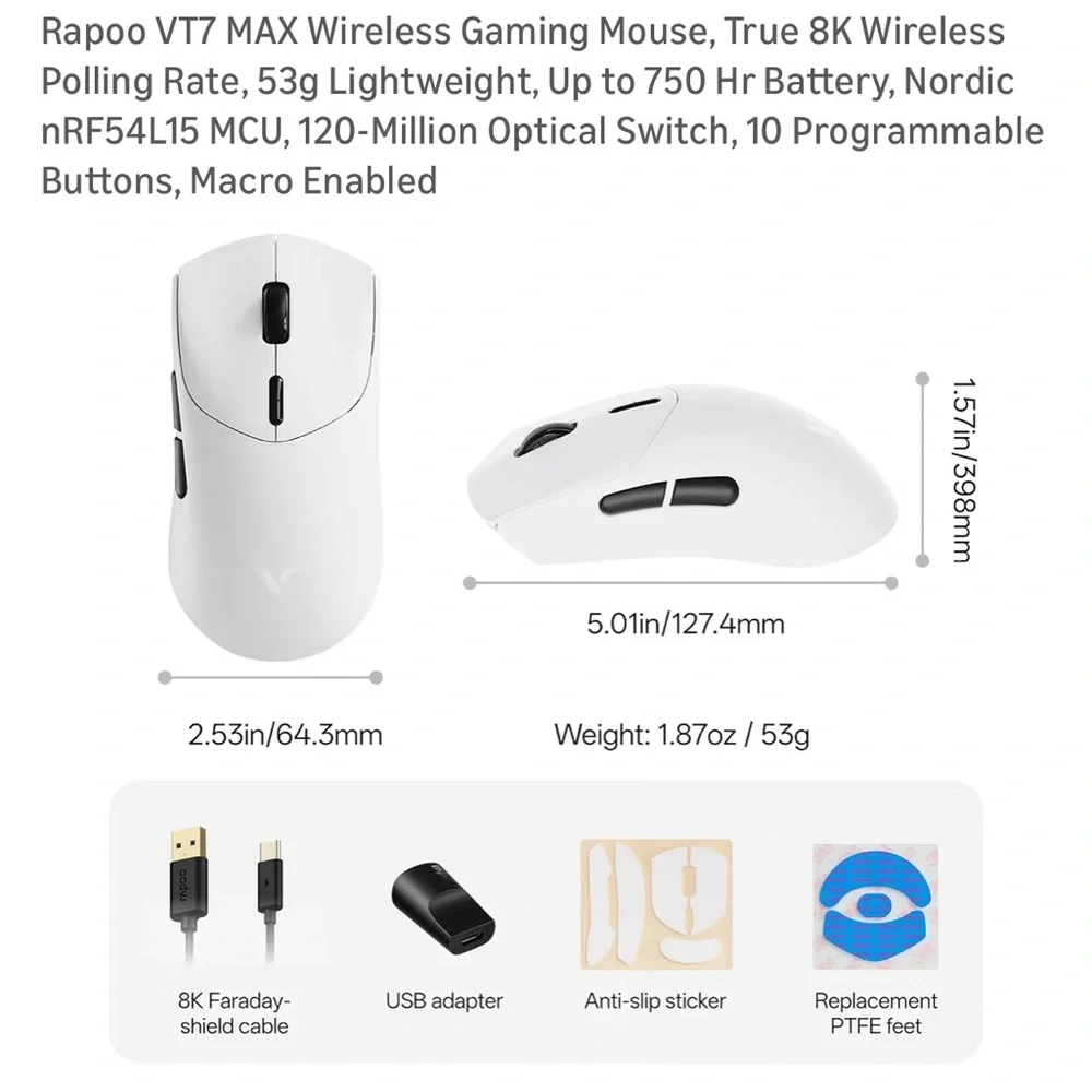 Wireless White Mouse